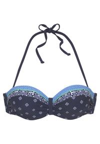 Lascana B&uuml;gel-Bandeau-Bikini-Top Bikini Oberteil Damen - nachtblau