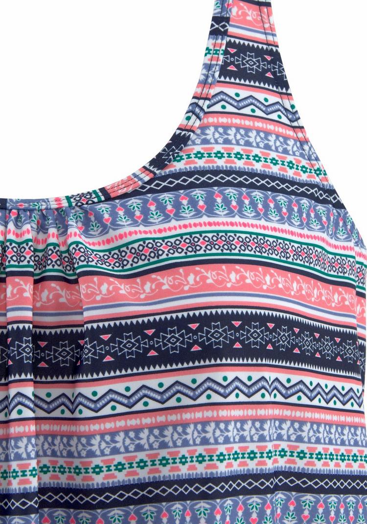 S.OLIVER S.OLIVER Oversize-Tankini Bikini Set Damen - blau-rosa-bedruckt - 0 | SportScheck