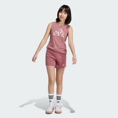 Rückansicht von adidas Essentials 3-Streifen Shorts Funktionsshorts Kinder PINK / Sandy Pink