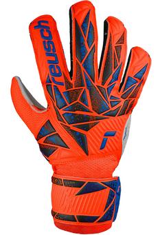 Rückansicht von Reusch Attrakt Solid Junior Fingerhandschuhe 2210 hyper orng/elec blue