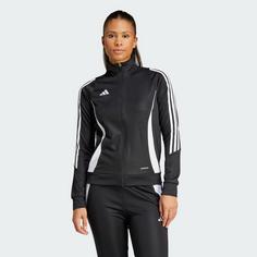 Rückansicht von adidas Tiro 24 Trainingsjacke Outdoorjacke Damen Black / White