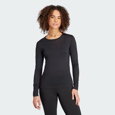 Rückansicht von adidas Xperior Merino 150 Baselayer Longsleeve Funktionsshirt Damen Black