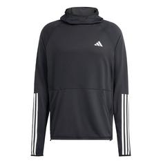 adidas Own the Run 3-Streifen Hoodie Laufhoodie Herren Black