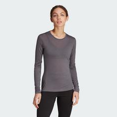 Rückansicht von adidas Xperior Merino 150 Baselayer Longsleeve Funktionsshirt Damen Grey Five