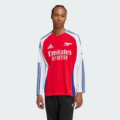 Rückansicht von adidas FC Arsenal 24/25 Long Sleeve Heimtrikot Fußballtrikot Herren Better Scarlet / White