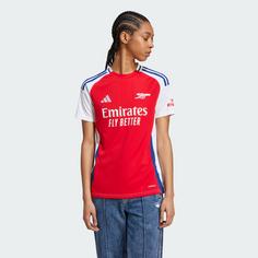 Rückansicht von adidas FC Arsenal 24/25 Heimtrikot Fußballtrikot Damen Better Scarlet / White
