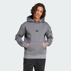 Rückansicht von adidas City Escape Fleece Hoodie Hoodie Herren Grey Four