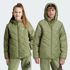 Rückansicht von adidas Light Padded Jacke Funktionsjacke Kinder Tent Green
