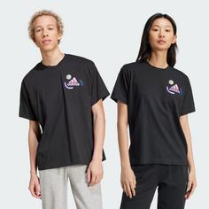 Rückansicht von adidas Berlin Smiley T-Shirt – Genderneutral T-Shirt Black