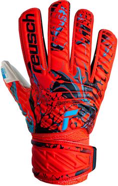 Rückansicht von Reusch Attrakt Solid Finger Support Junior Handschuhe 3334 bright red/future blue