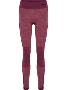 hummel hmlCLEA SEAMLESS MID WAIST TIGHTS Tights Damen GRAPE WINE/CRUSHED BERRY MEL