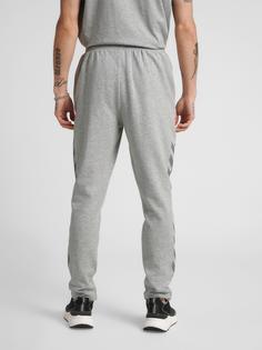 Rückansicht von hummel hmlLEGACY TAPERED PANTS Hose Herren GREY MELANGE