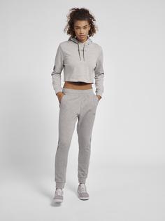 Rückansicht von hummel hmlLEGACY WOMAN TAPERED PANTS Hose Damen GREY MELANGE