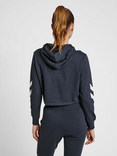 Rückansicht von hummel hmlLEGACY WOMAN CROPPED HOODIE Hoodie Damen BLUE NIGHTS