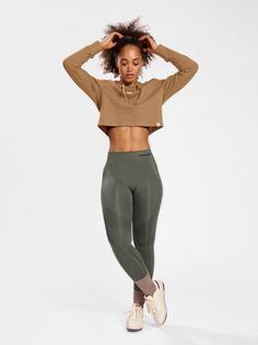 Rückansicht von hummel hmlLEGACY WOMAN CROPPED HOODIE Hoodie Damen BLUE NIGHTS