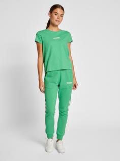 Rückansicht von hummel hmlLEGACY WOMAN TAPERED PANTS Hose Damen GREEN SPRUCE