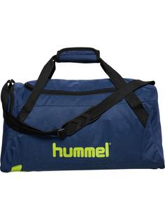 hummel CORE SPORTS BAG Sporttasche DARK DENIM/LIME PUNCH