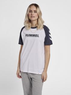 Rückansicht von hummel hmlLEGACY BLOCKED T-SHIRT T-Shirt WHITE