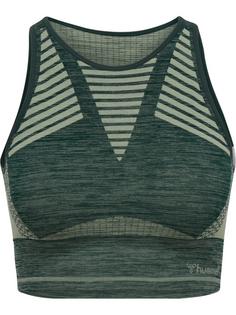 hummel hmlVERA SEAMLESS SPORTS TOP Funktionstop Damen DARKEST SPRUCE/BASIL MELANGE