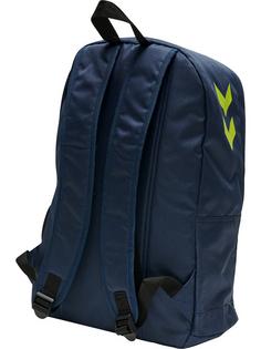 Rückansicht von hummel Rucksack CORE BACK PACK Sporttasche DARK DENIM/LIME PUNCH