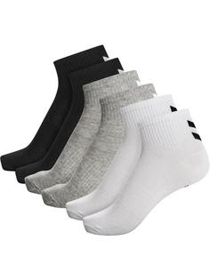 hummel hmlCHEVRON 6-PACK MID CUT SOCKS Freizeitsocken WHITE/BLACK/GREY