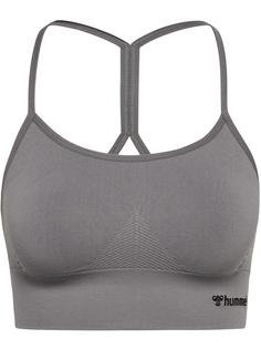 hummel hmlTIFFY SEAMLESS SPORTS TOP Funktionstop Damen CHARCOAL GRAY