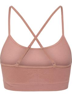 Rückansicht von hummel hmlJUNO SEAMLESS BRA Sport-BH Damen ASH ROSE