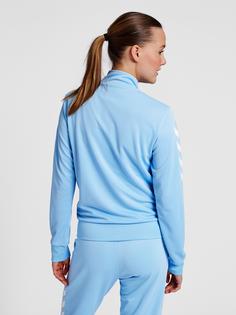 Rückansicht von hummel hmlLEGACY POLY WOMAN ZIP JACKET Funktionssweatshirt Damen PLACID BLUE