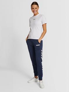 Rückansicht von hummel hmlLEGACY POLY WOMAN REGULAR PANTS Hose Damen BLUE NIGHTS