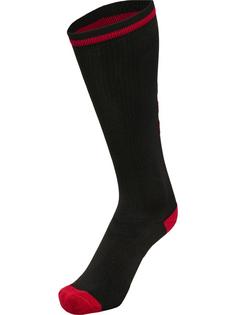 Rückansicht von hummel ELITE INDOOR SOCK HIGH Sportsocken BLACK/RED