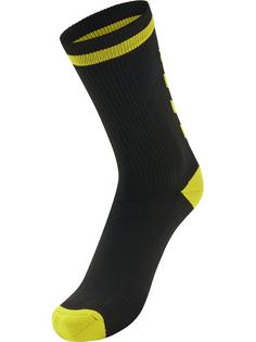 Rückansicht von hummel ELITE INDOOR SOCK LOW Sportsocken BLACK/BLAZING YELLOW