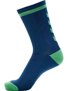 hummel ELITE INDOOR SOCK LOW PA Sportsocken GREEN ASH/BLUE CORAL