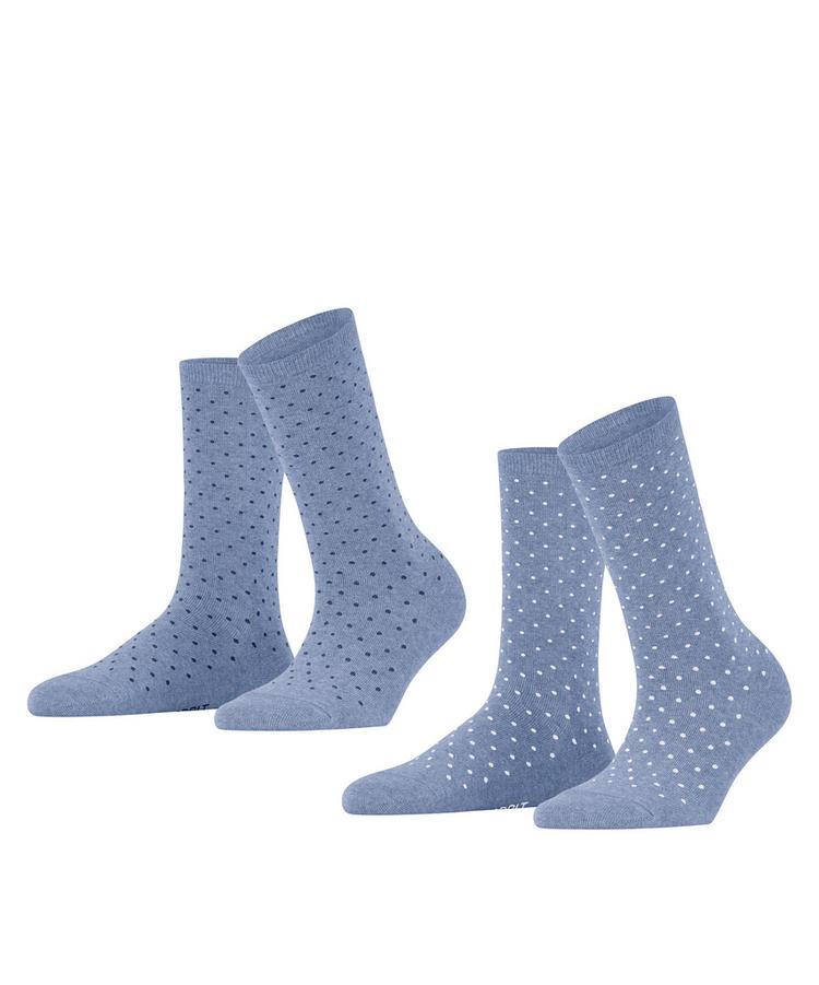 ESPRIT ESPRIT Fine Dot  2-Pack Socken Damen - jeans (6458) - 0 | SportScheck