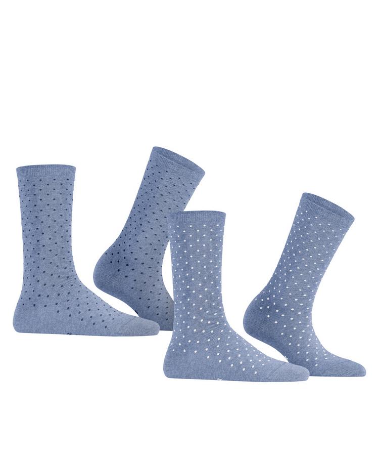 ESPRIT ESPRIT Fine Dot  2-Pack Socken Damen - jeans (6458) - 0 | SportScheck