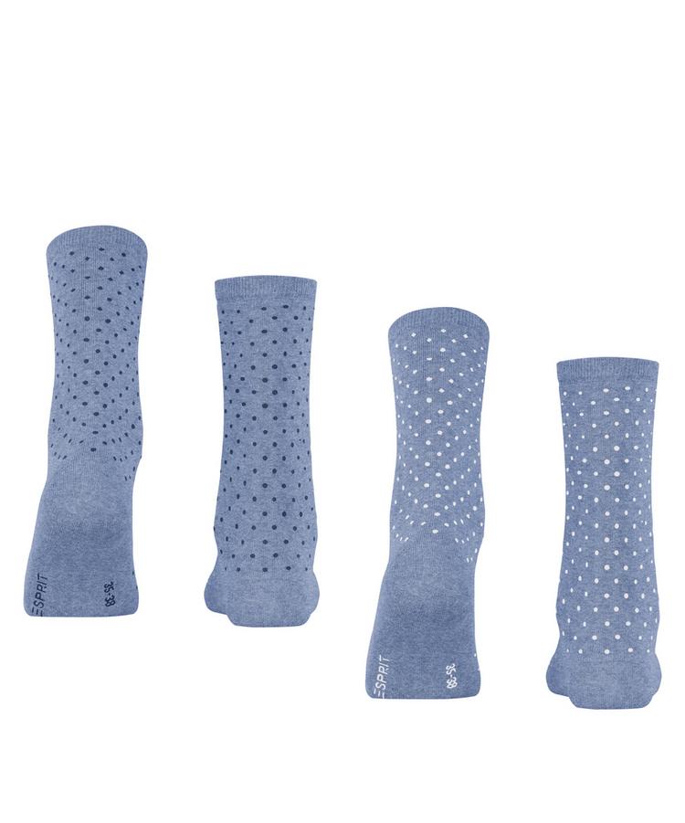 ESPRIT ESPRIT Fine Dot  2-Pack Socken Damen - jeans (6458) - 0 | SportScheck