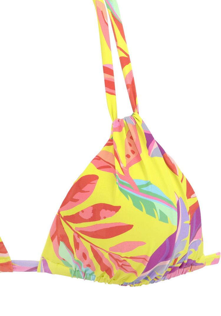 S.OLIVER S.OLIVER Triangel-Bikini-Top Bikini Oberteil Damen - gelb-bedruckt - 1 | SportScheck