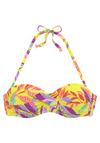 S.OLIVER B&uuml;gel-Bandeau-Bikini-Top Bikini Oberteil Damen - gelb-bedruckt