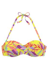 S.OLIVER B&uuml;gel-Bandeau-Bikini-Top Bikini Oberteil Damen - gelb-bedruckt