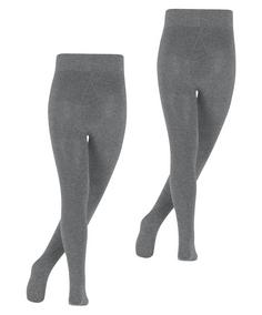 Rückansicht von Falke Family  2-Pack Freizeitsocken Kinder light greymel. (3390)