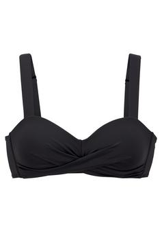 Lascana Bandeau-Bikini-Top Bikini Oberteil Damen schwarz
