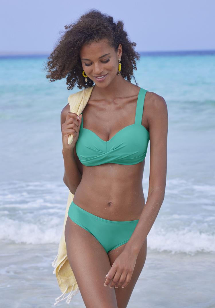 Lascana Lascana Bandeau-Bikini-Top Bikini Oberteil Damen - t&uuml;rkis - 0 | SportScheck
