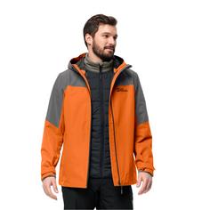 Rückansicht von Jack Wolfskin GLAABACH 3IN1 JKT M Doppeljacke Herren smokey grey