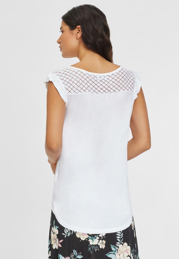 Buffalo Buffalo Strandshirt T-Shirt Damen - wei&szlig; - 2 | SportScheck