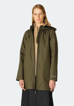 Rückansicht von Ilse Jacobsen RAIN135 Regenjacke Damen army