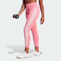 Rückansicht von adidas Optime Trainicons 7/8-Leggings 7/8-Tights Damen Pink Fusion
