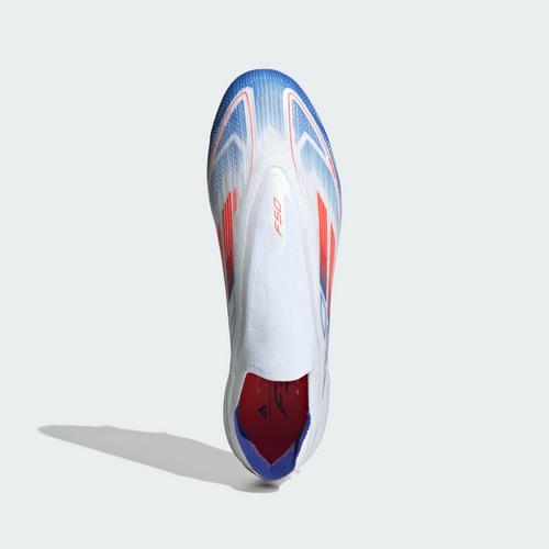 Rückansicht von adidas F50 Elite Laceless SG Fußballschuh Fußballschuhe Cloud White / Solar Red / Lucid Blue