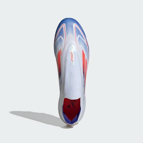 Rückansicht von adidas F50 Elite Laceless FG Fußballschuh Fußballschuhe Cloud White / Solar Red / Lucid Blue