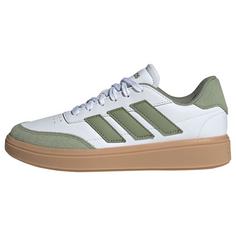 adidas Courtblock Schuh Sneaker Kinder Cloud White / Tent Green / Gum