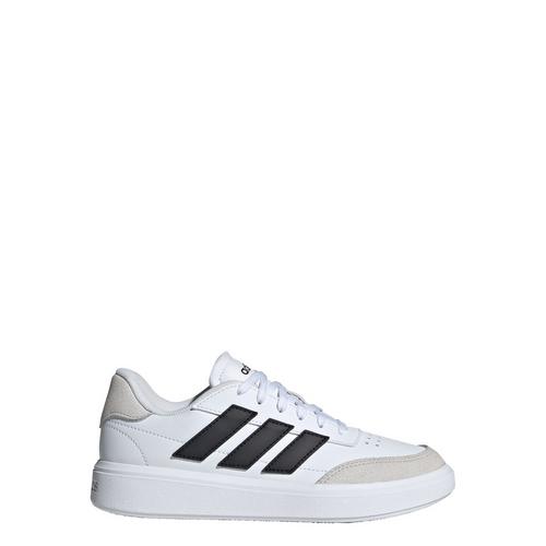 Rückansicht von adidas Courtblock Schuh Sneaker Kinder Cloud White / Core Black / Grey One