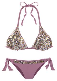 Lascana Triangel-Bikini Bikini Set Damen rosenholz